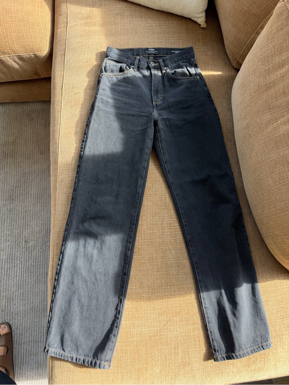 Cotton On Black Loose Straight-Leg Jeans